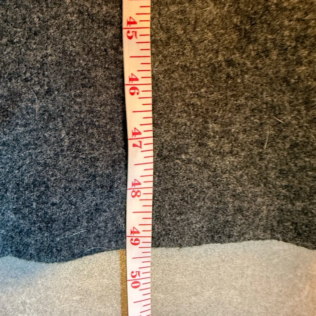 Zara Long Wool Blend Coat Gray Size L Large  Lapel Collar - Image 8