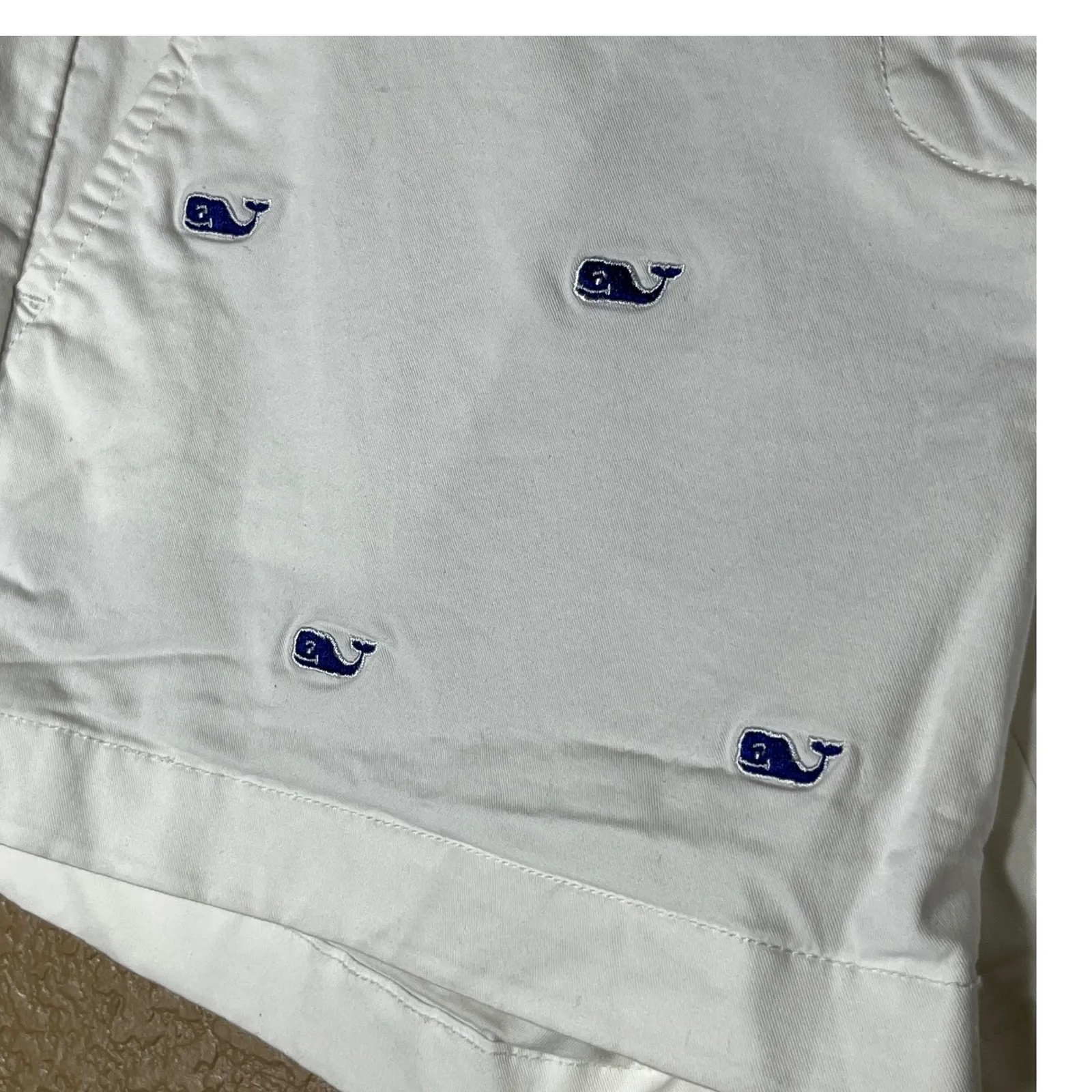 Vineyard Vines White Whale Embroidered Chino Shorts Women's Size 0 - Image 3