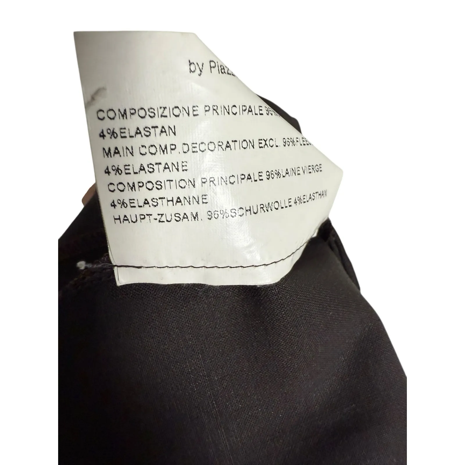 Piazza Sempione Sabina Brown Italian Zip Hem Wool Blend Trouser Pants Size 12 - Image 8