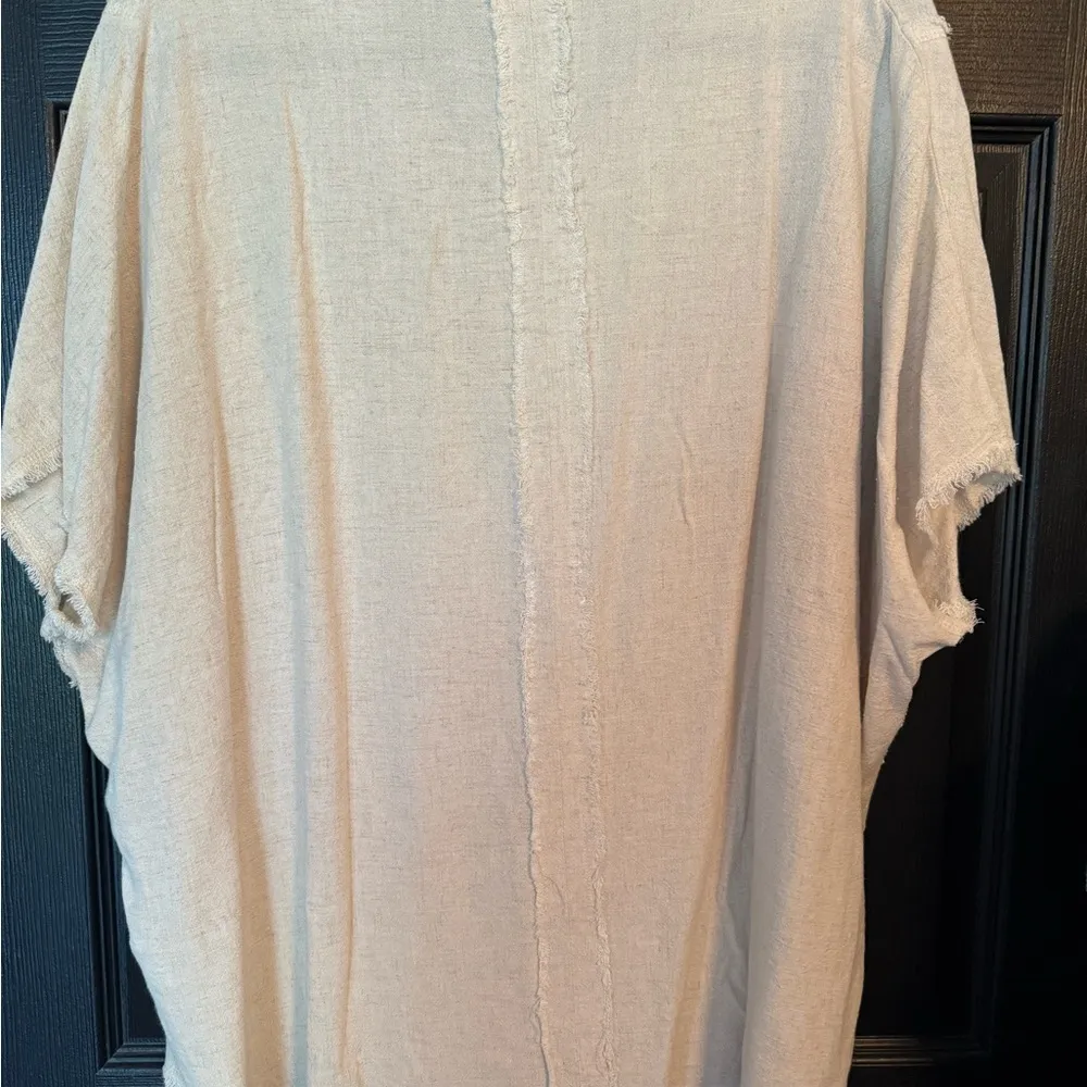 Umgee Linen Button-Up Blouse NWT 1XL - Image 2