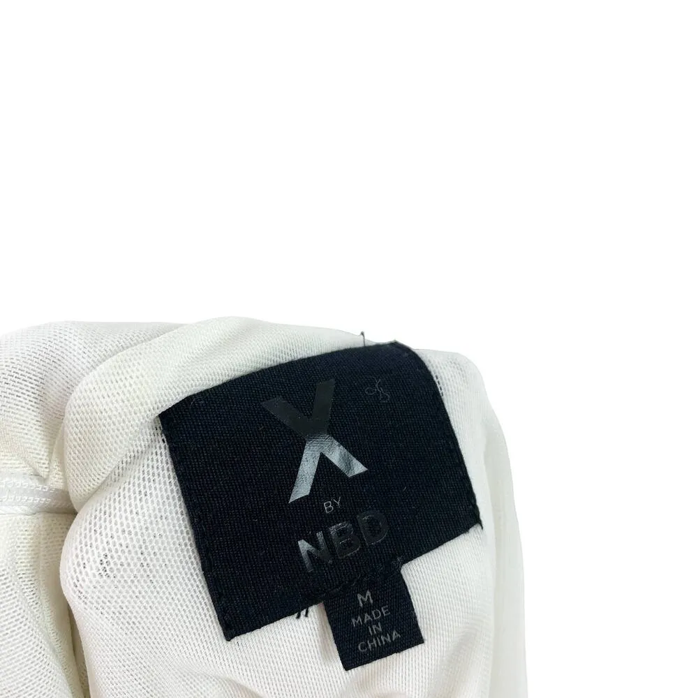 X by NBD 3 AM in LA Embellished Sequin V-Neck Mini Slip Dress Ivory Size Medium - Image 7