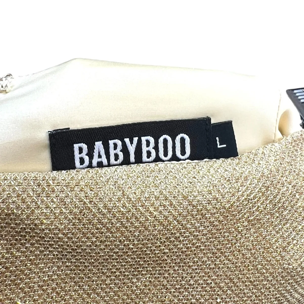 Babyboo‎ Fashion Patrice Skirt Mini Gold Glitter Size Large - Image 7