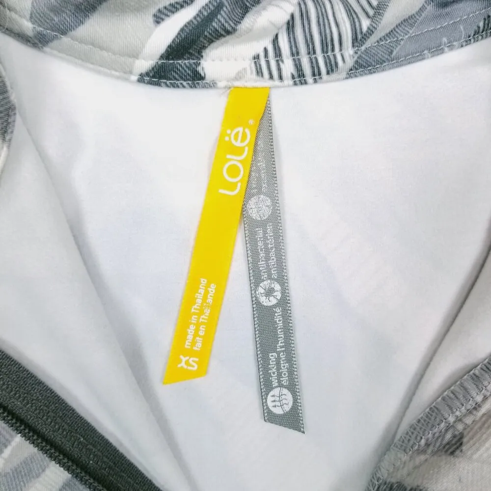 Lole Gray Print Quarter Zip Long Sleeve Shirt Sz Extra Small - Image 7