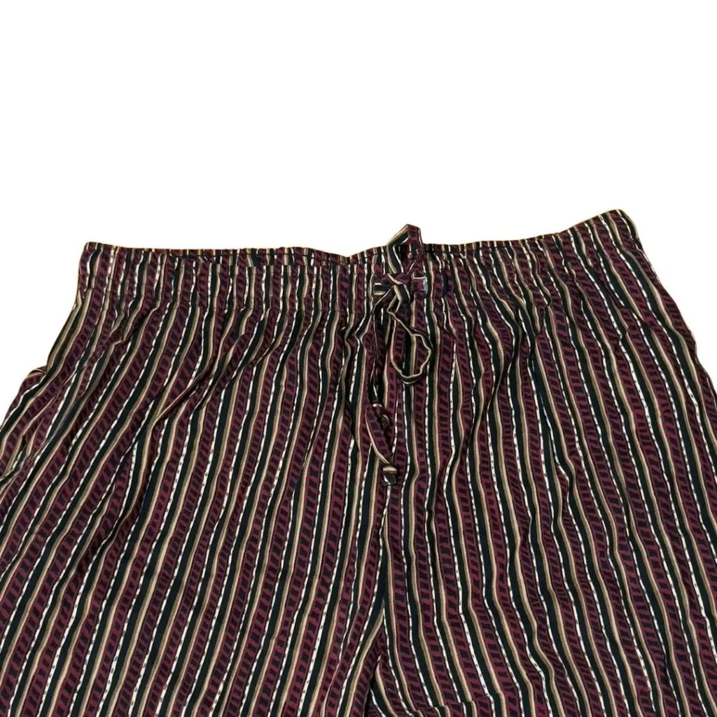 Vintage 90s Flowy Striped Capri  Pants Sag Harbor Petite Womans Large Boho Retro - Image 8
