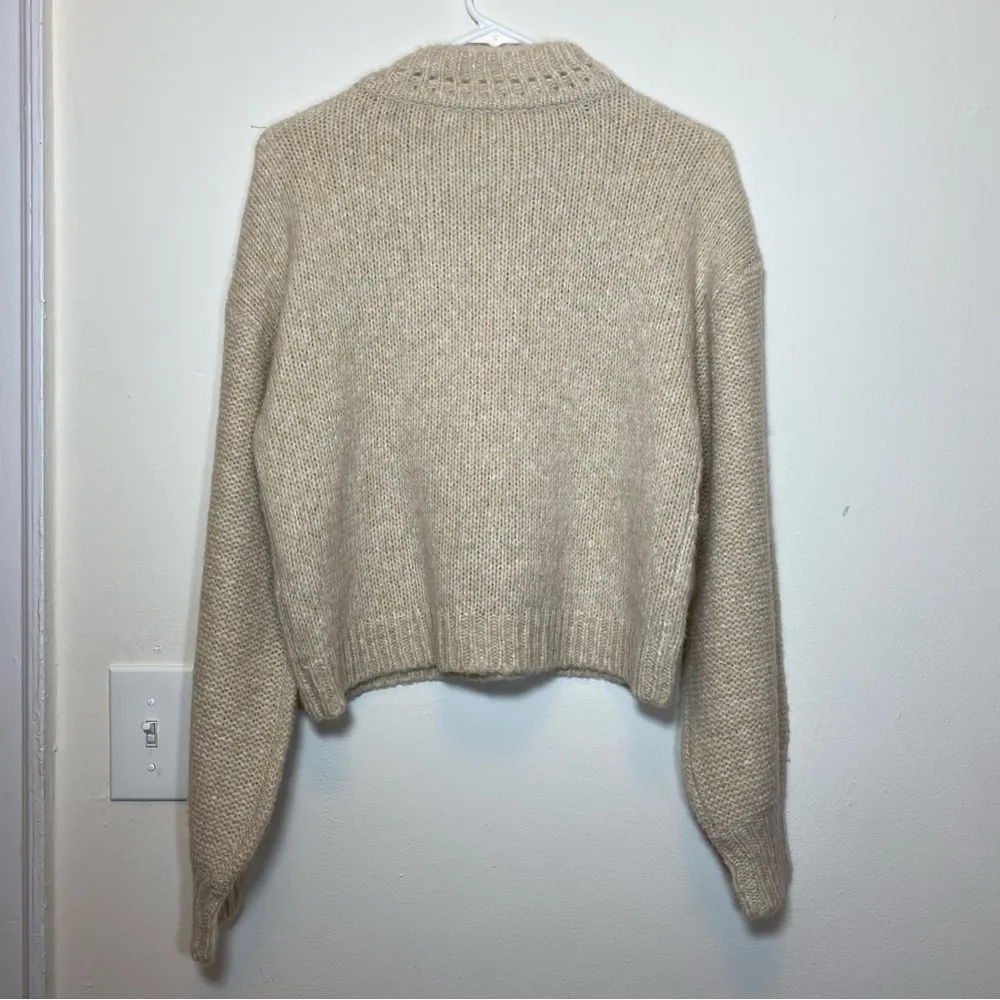 LoveShackFancy | NEW Roosevelt Rose Intarsia Crewneck Wool Sweater Wheatfield Md - Image 13