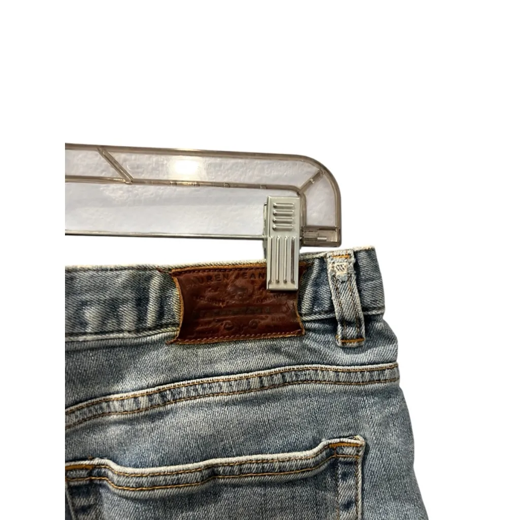 Vintage 90's Lauren Jeans Co Ralph Lauren Cut Off Denim Jeans Shorts Size 8 Blue - Image 7