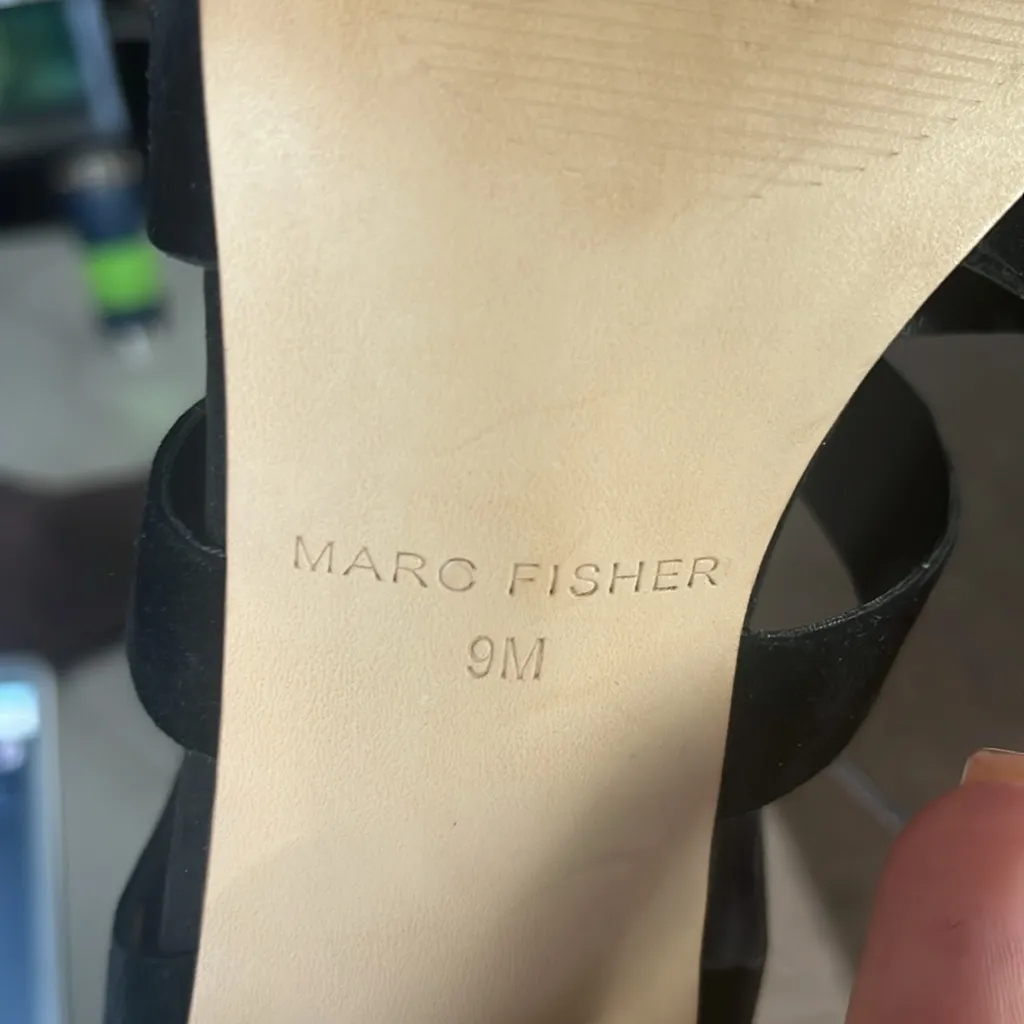 Marc Fisher Shoes Marc Fisher Paradox Suede Lace Up Block Sandal - Image 5