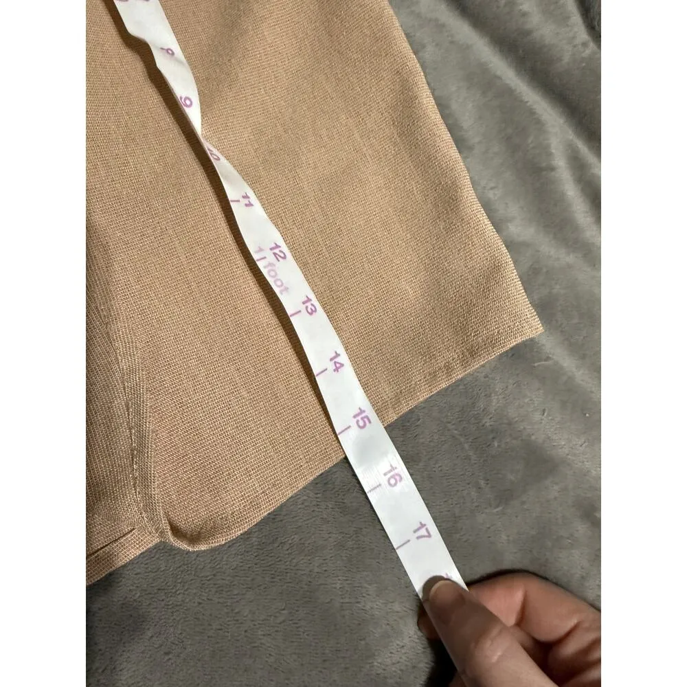 NWT Moon River Size Large Shorts 3” Inseam Beige Neutral Paper‎ Bag Boho Belted - Image 5