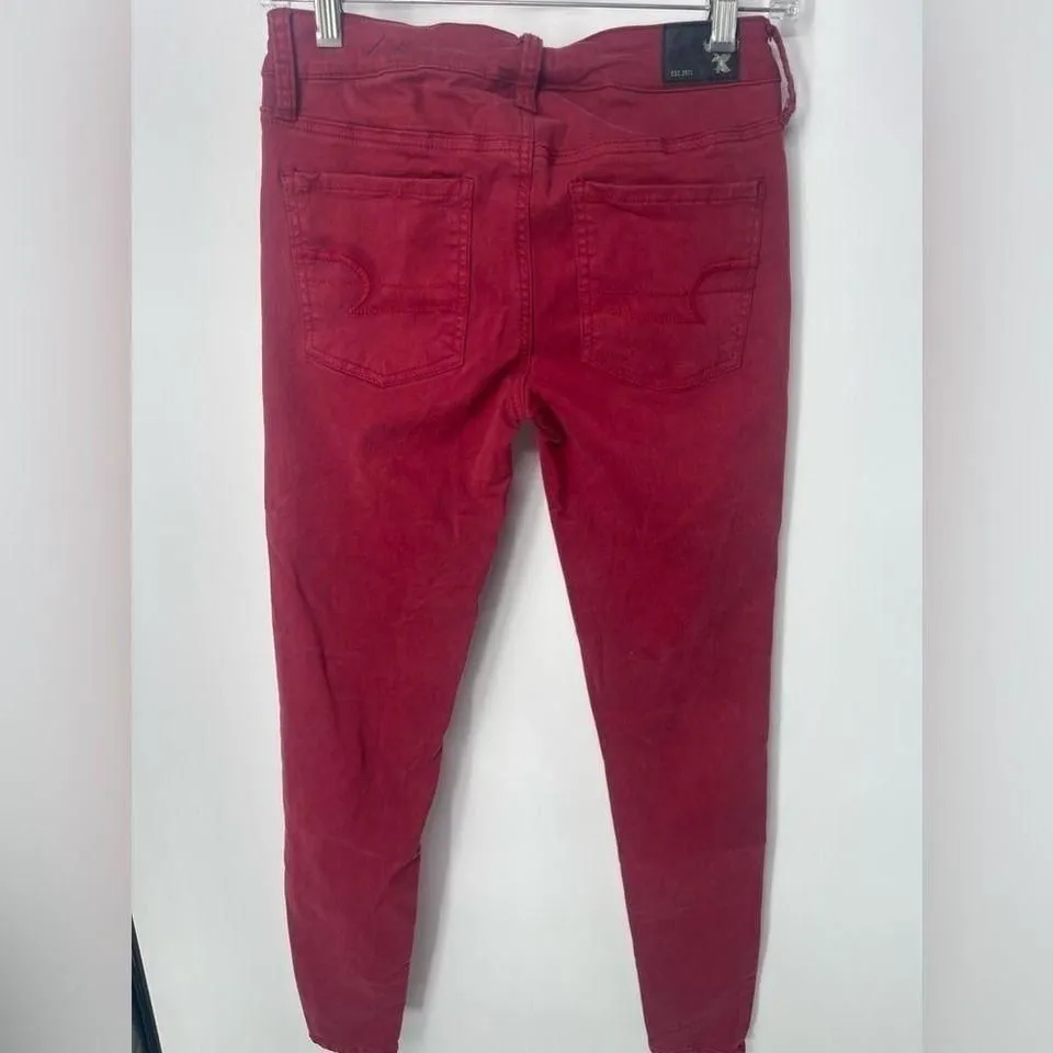 American eagle outfitters super stretch red color size‎ 4 - Image 5