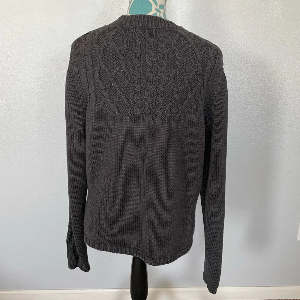 Eddie Bauer Button Cardigan Sweater Grey XL Tall - Image 4