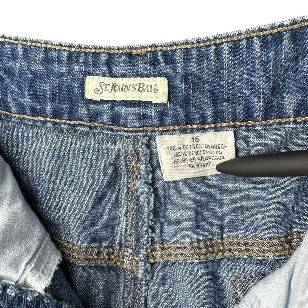 St. John’s Bay Vintage Jean Maxi Skirt Size 16 | High Rise Modest Capsule Denim - Image 5