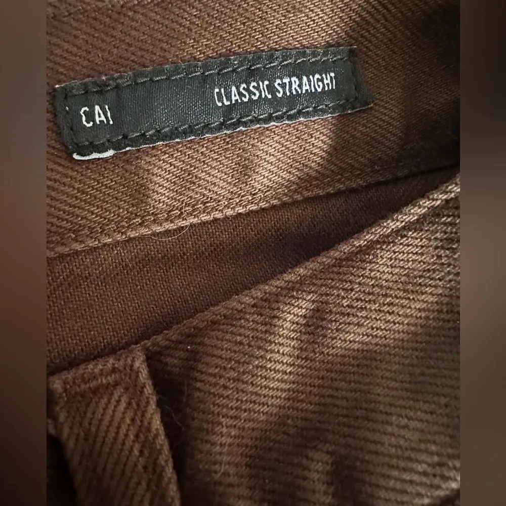 Edwin cai classic straight brown denim jeans size 24 - Image 5