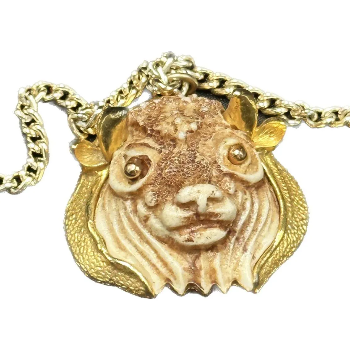 La Razza Bull Taurus The Bull Pendant Necklace 44" Gold - Image 4