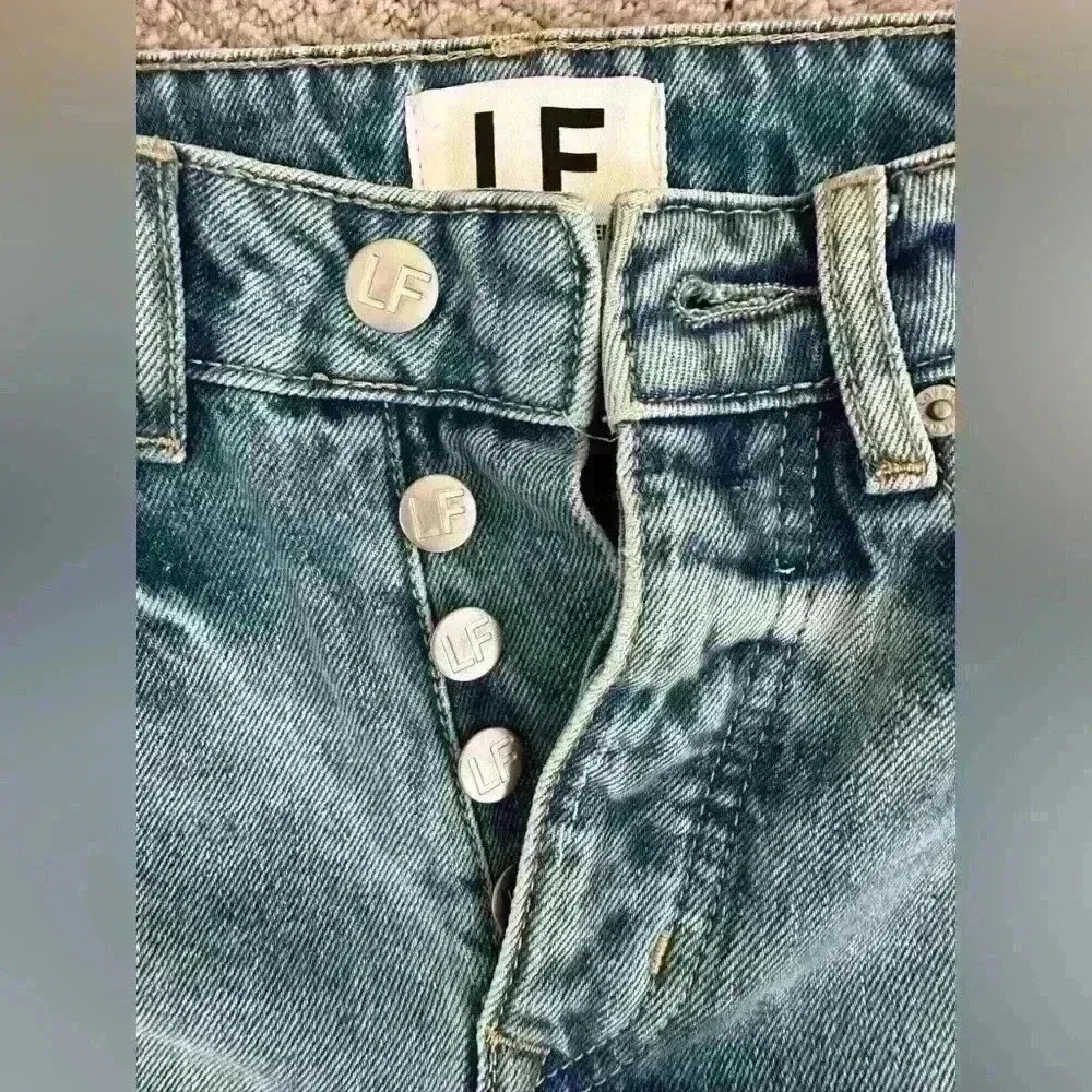 Lovers + Friends Revolve Reece High Rise Rigid Slim Straight Jeans Size 25 - Image 5