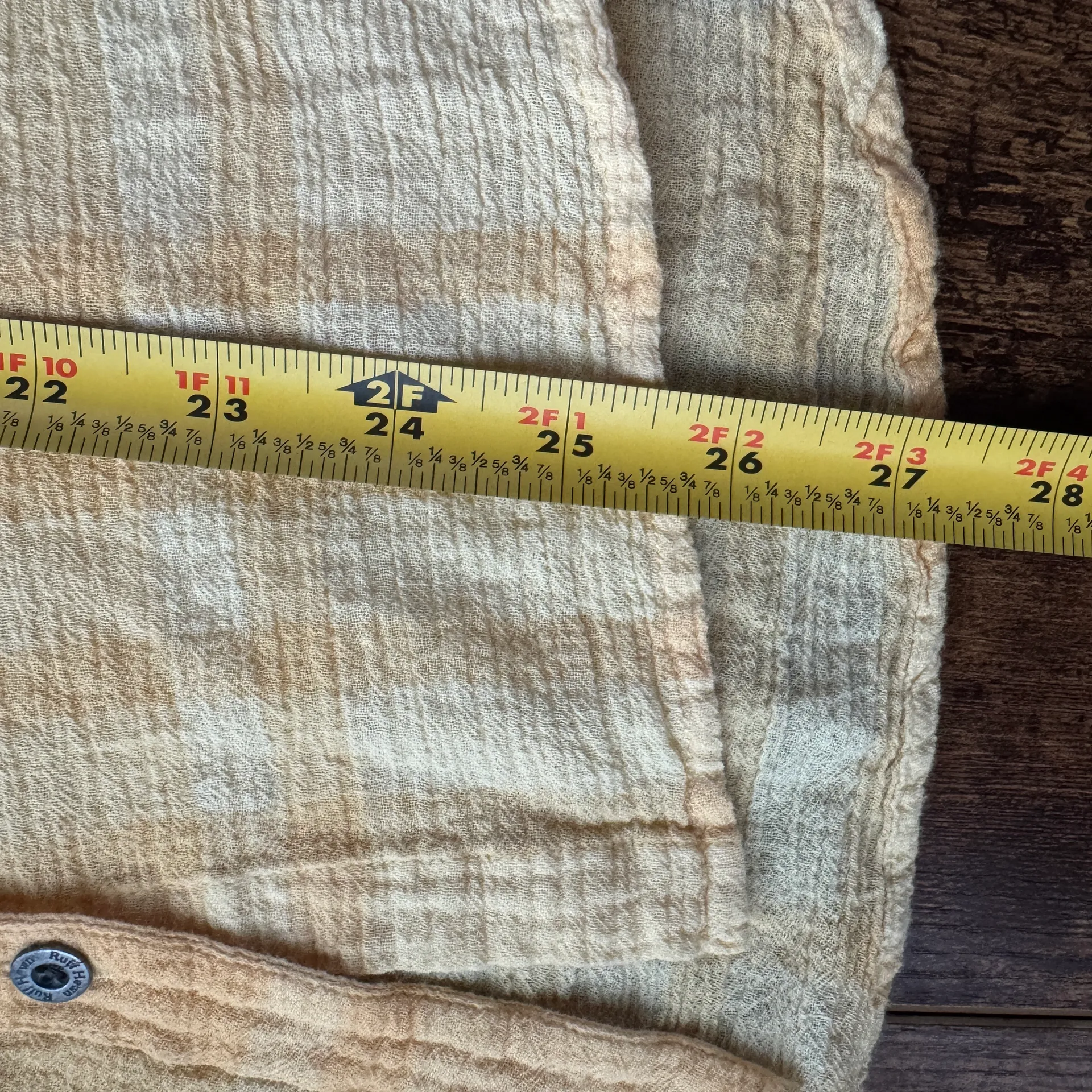 Ruff Hewn Womens Plaid Button Up Shirt Long Sleeve Casual Lightweight Relaxed XL - Image 8