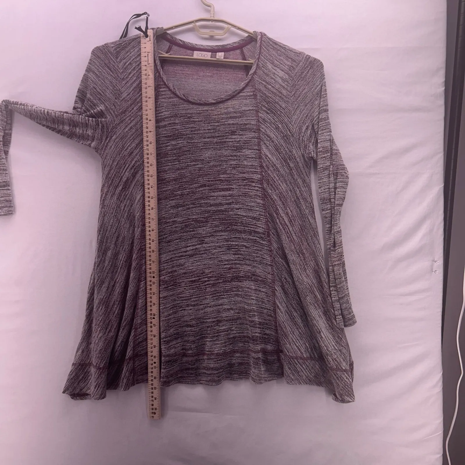 LOGO by‎ Lori Goldstein Womens Tunic Top Size Large Gray - Image 11