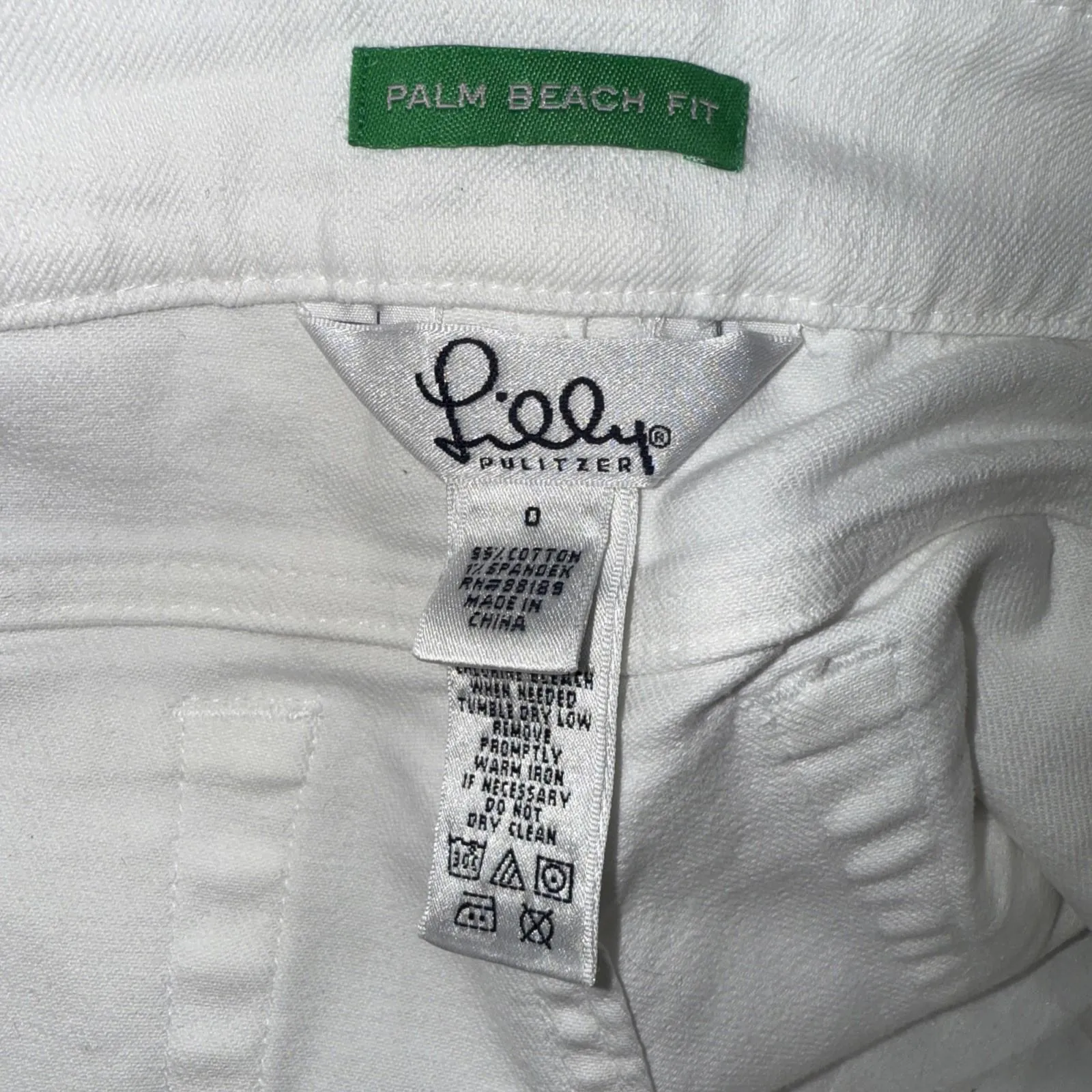 Lilly Pulitzer Palm Beach Fit Minimalist White Capri Pants Preppy Resort Wear 0 - Image 12