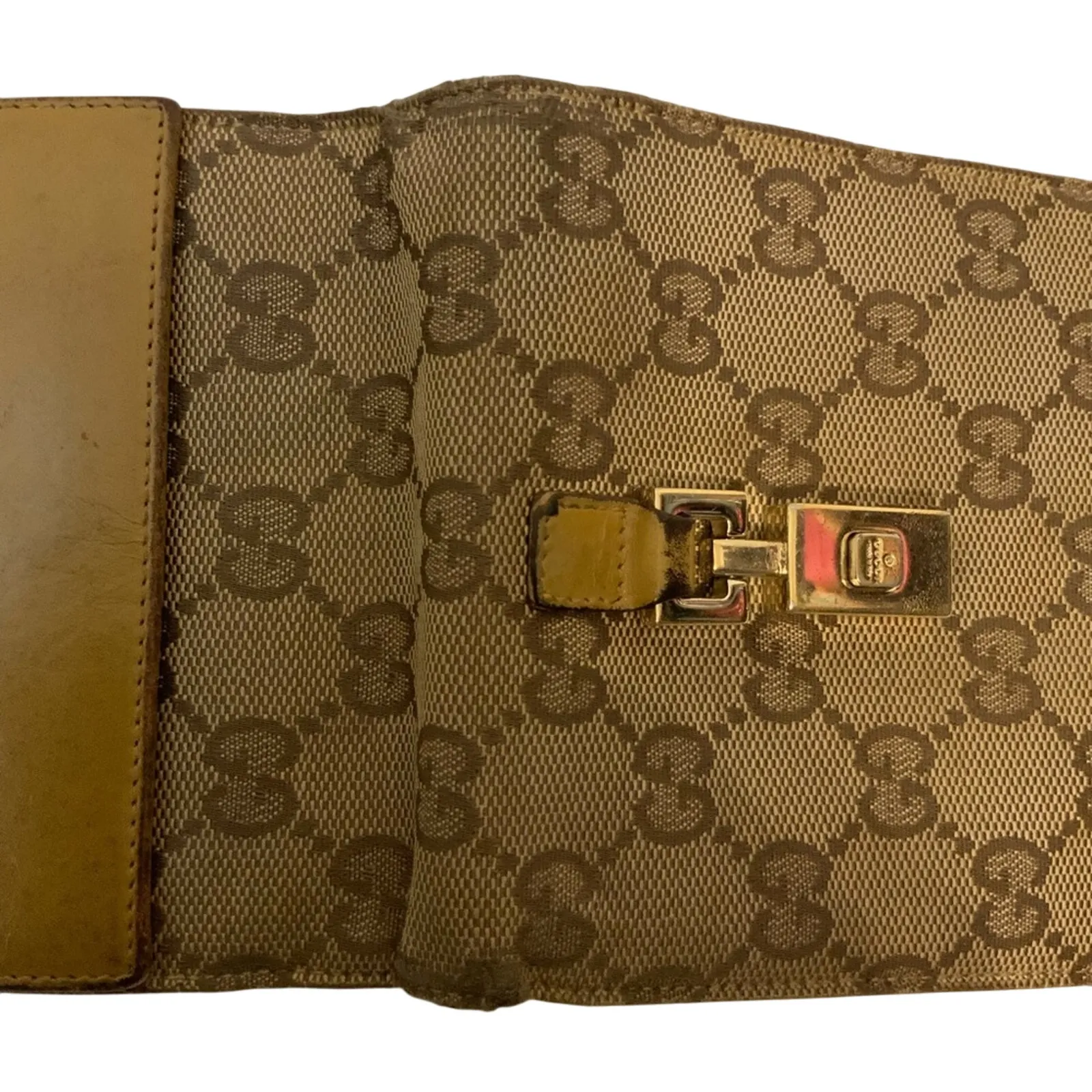 GUCCI Jackie GG Logo Canvas Leather Wallet - Image 4