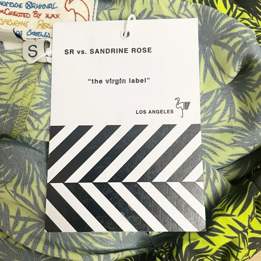 NWT Sandrine Rose x Free People The Havana Bush Pant Green & Black Size Small - Image 11