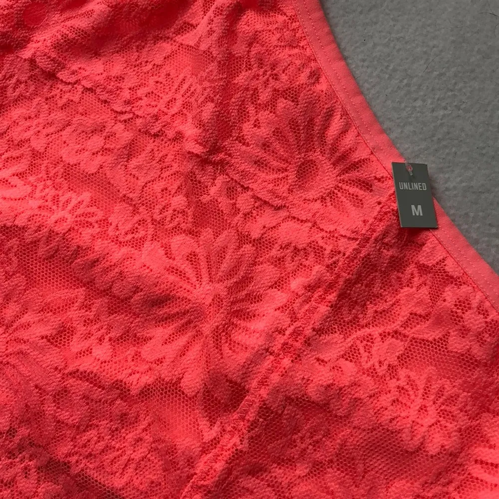 VS PINK Lace Halter Bralette Neon Orange NWT - Image 2