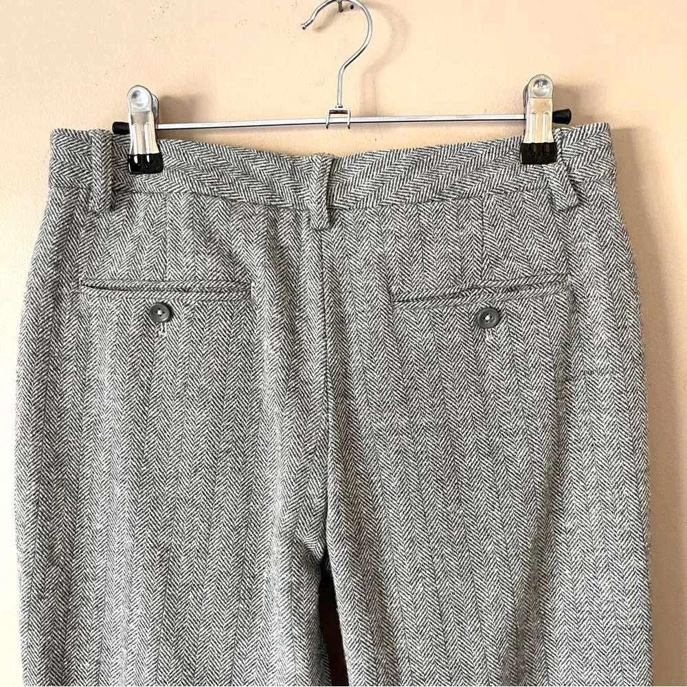 EXPRESS | Heather Gray Wool Silk Blend Editor Fit Trousers Sz 2 - Image 3