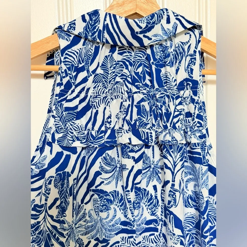Fabrik Safari Button Down Dress size M Blue Size M - Image 7