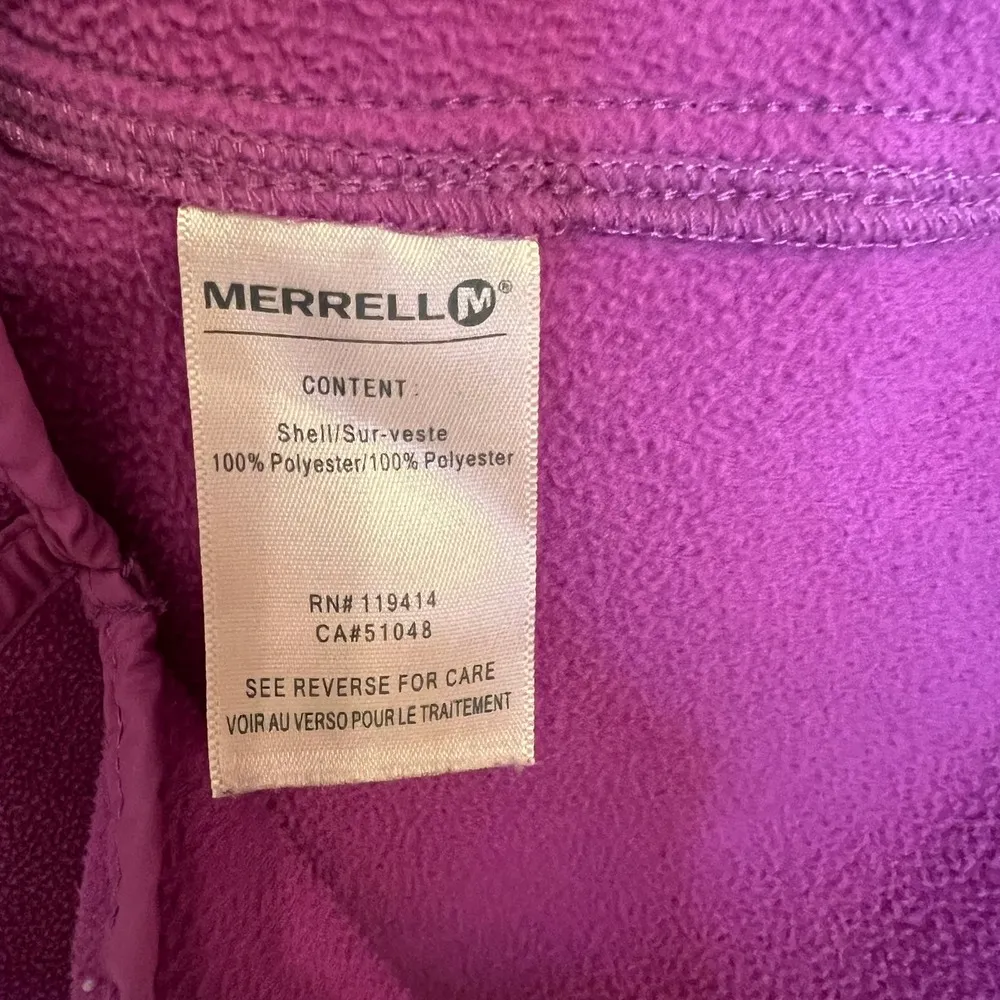 Merrell Women's Aeroblock Tech Fleece Jacket Fuschia Pink Size L - Image 8