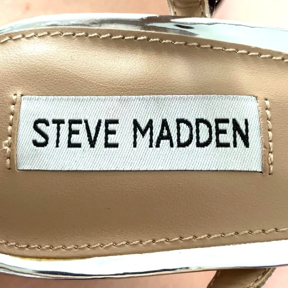 Steve Madden Noelle Glass Rhinestone Embellished Strappy Stiletto Heels Size 11 - Image 8