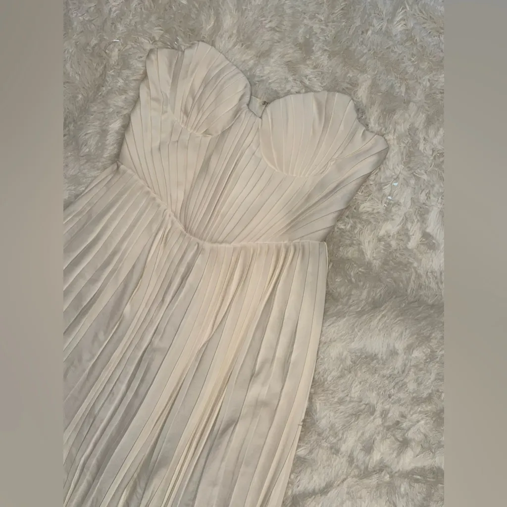 NWOT House of Cb Amorata Strapless Pleated Georgette Cocktail Dress Sz XL - Image 5