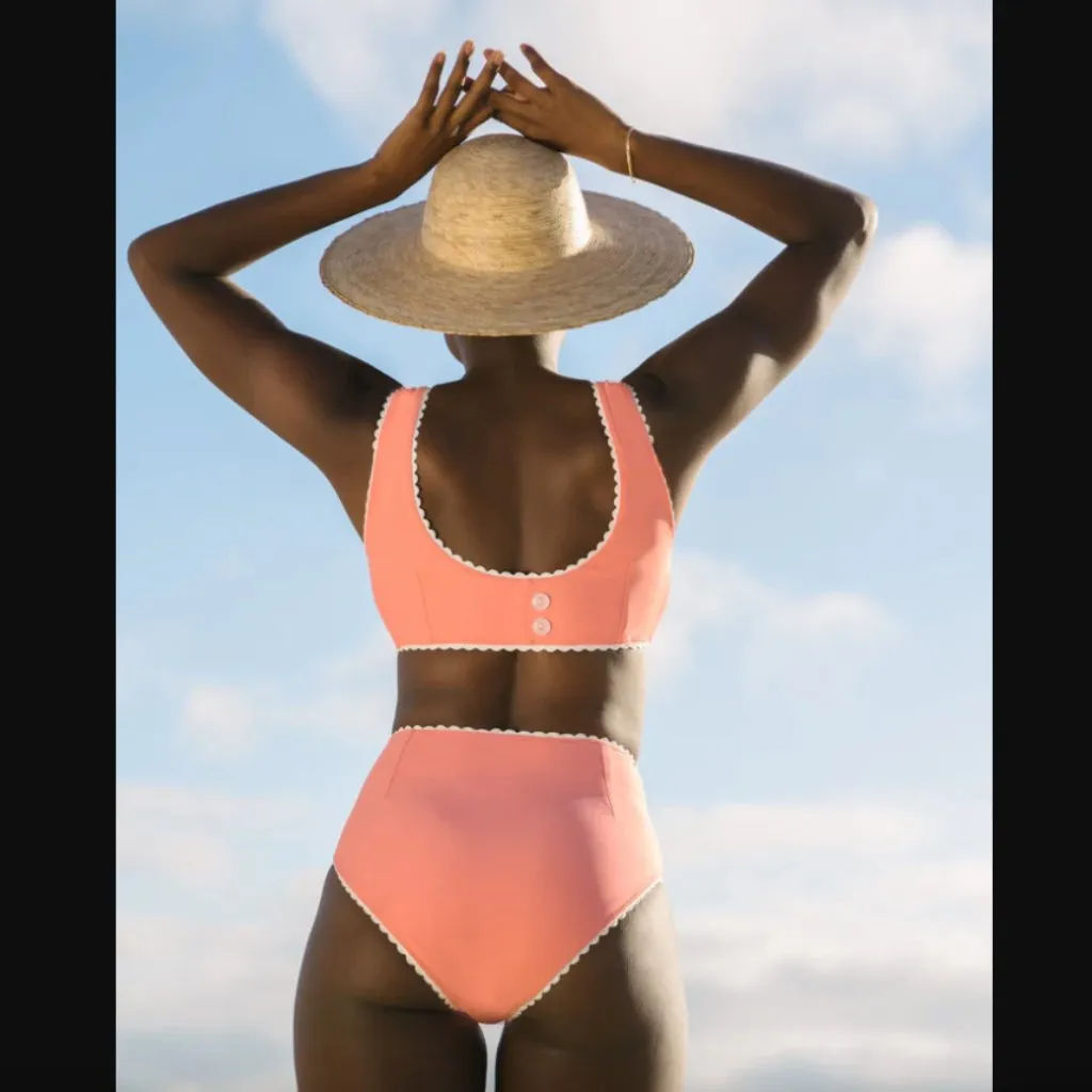 Hammies 60s Style Pink 2 Piece Bikini Set S - Image 4