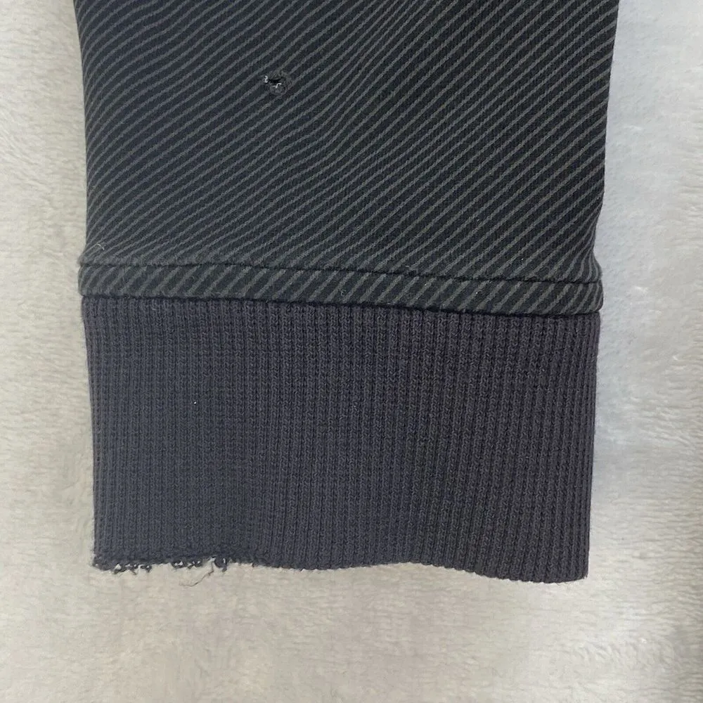 Lululemon Jacket L Mula Asymmetrical Bundle Wrap Zip Stripe Moto Sweatshirt Grey - Image 3