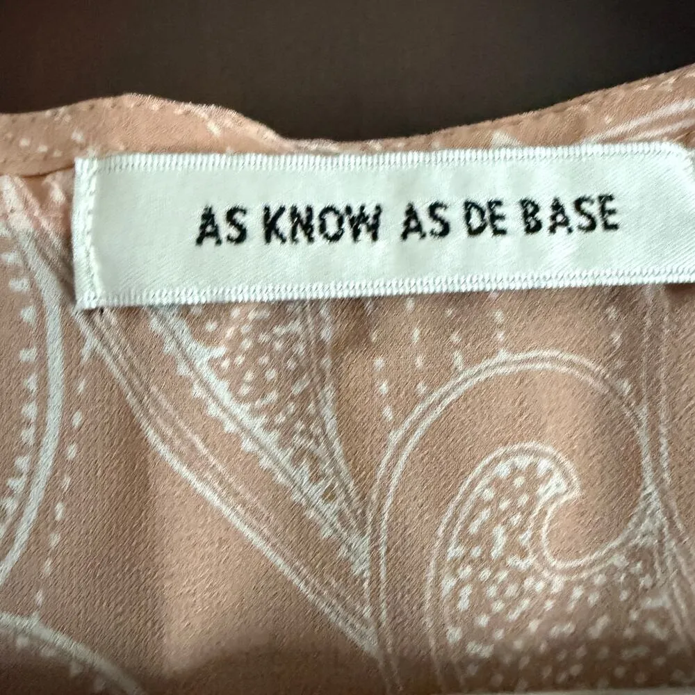 AS KNOW AS DE BASE | Petal pink paisley Y2K Flutter sleeve Top | Small Japanese - Image 3