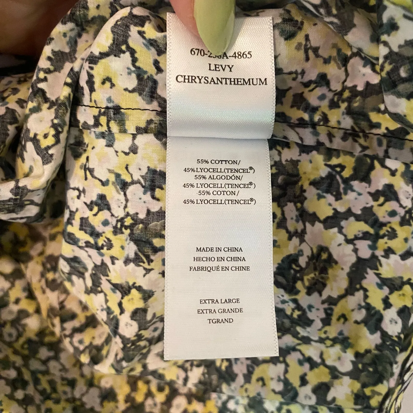 NWT Rails Chrysanthemum Black Yellow Tiered Floral Mini Skirt Women's size XL - Image 6