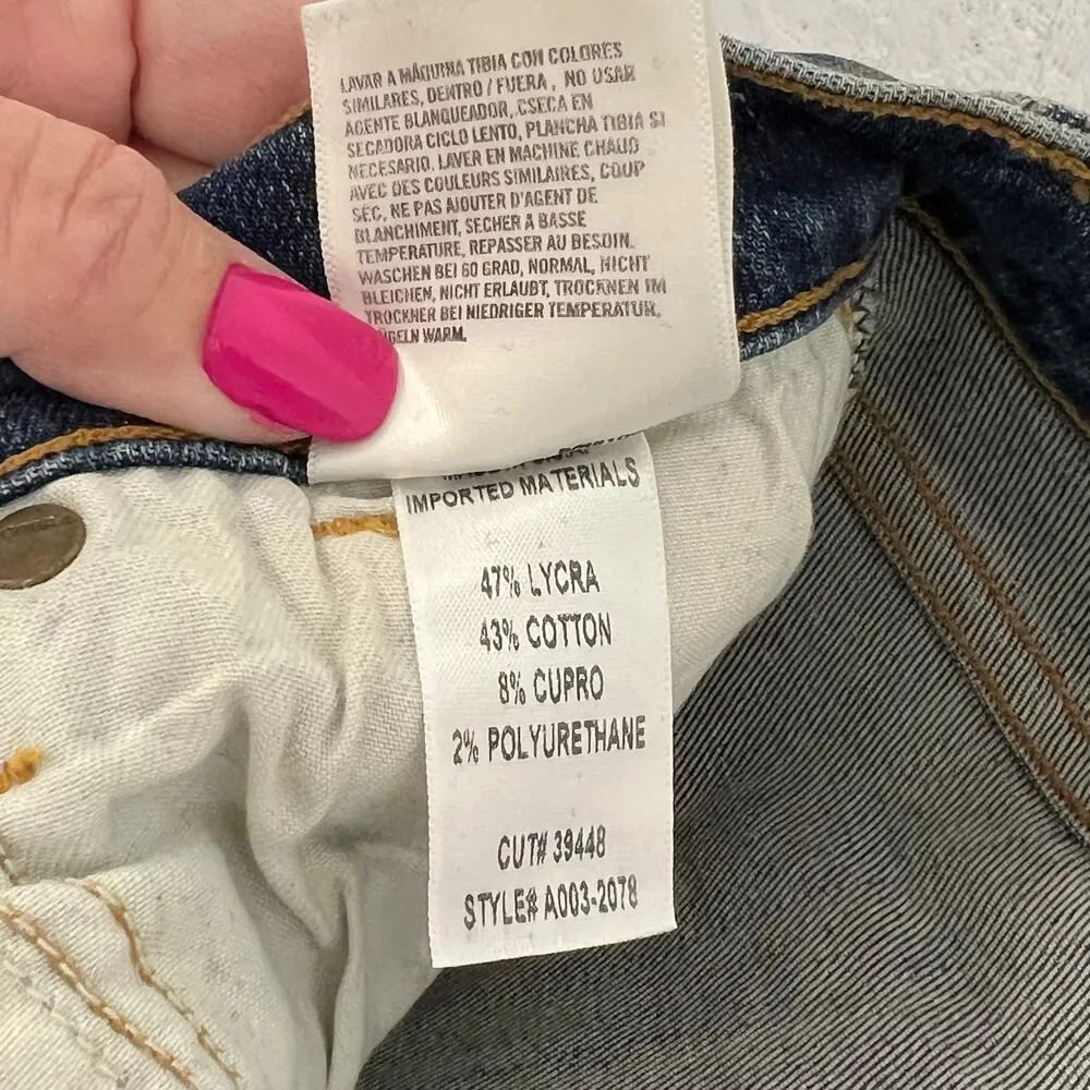 AGOLDE Sophie High Rise Skinny Size 28 Denim Jeans Blue Distressed 90's Retro - Image 11