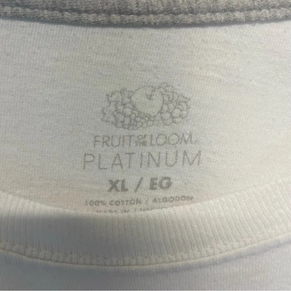 Fruit Of The Loom White T-shirt Size XL cotton long sleeve - Image 4