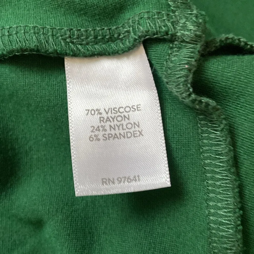 J Jill Ponte Green Ruffle Hem Stretch Long Sleeve A-Line Midi Dress Size 1X - Image 12