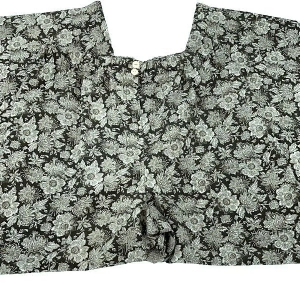 Rena Rowan for Saville Vintage Women’s Wide Leg Green Floral pants Size 14 Petit - Image 2