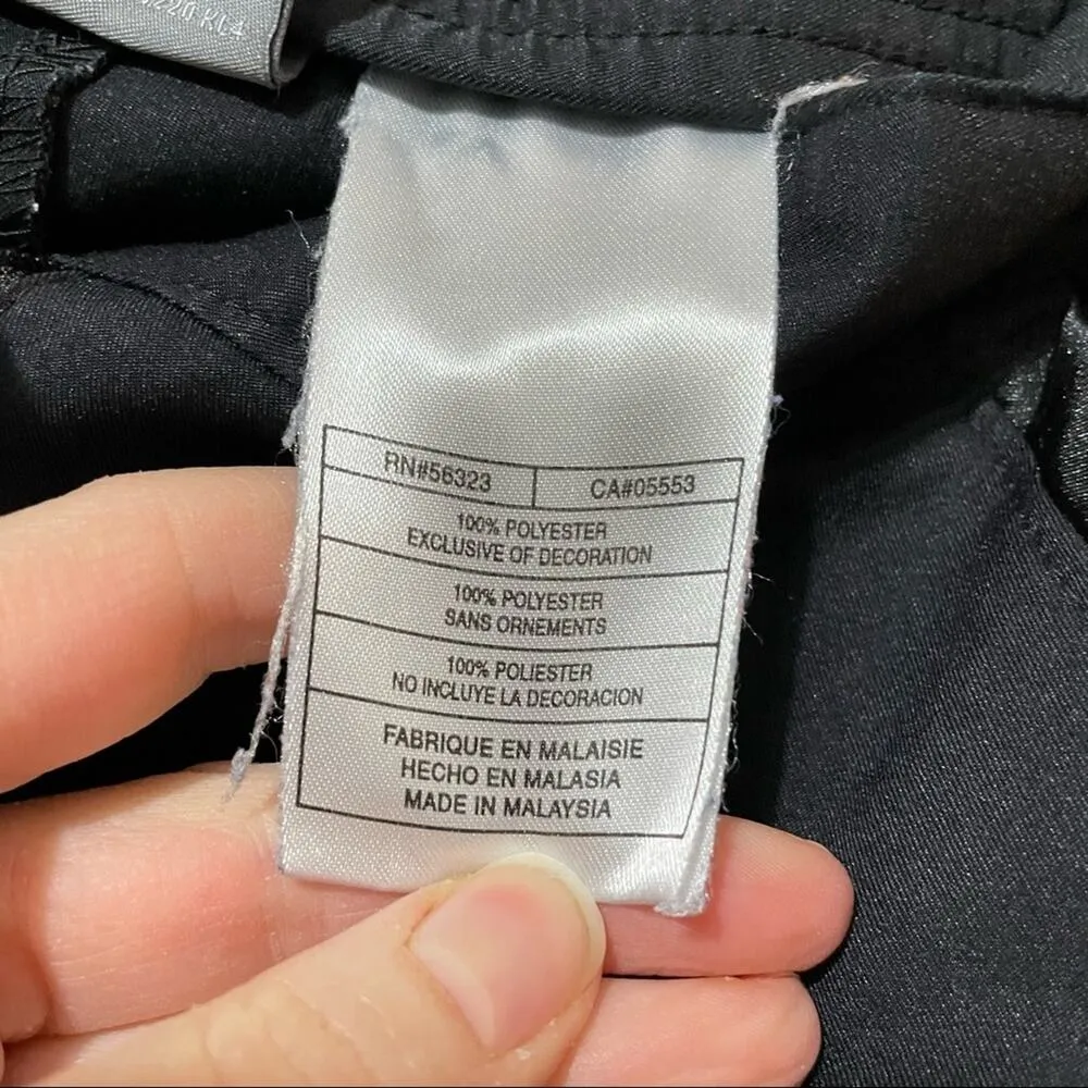 Nike Black Straight Leg Track Pants With Tuxedo Stripes M - Image 5