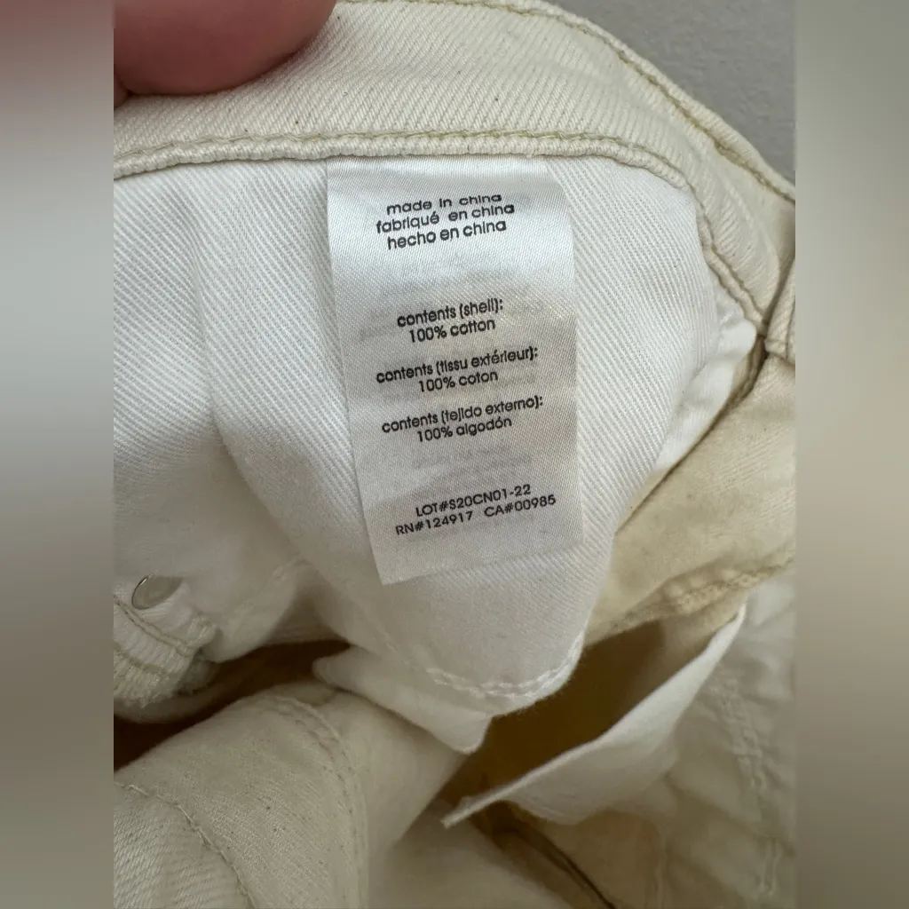 weworewhat Jeans Washed Ivory Ultra High Rise Balloon‎ Leg Tapered Denim Size 30 - Image 5