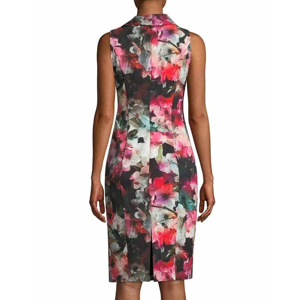 New! BLACK HALO Women's Floral Print Blaze Sheath Dress Color Bailey Size 4 - Image 2