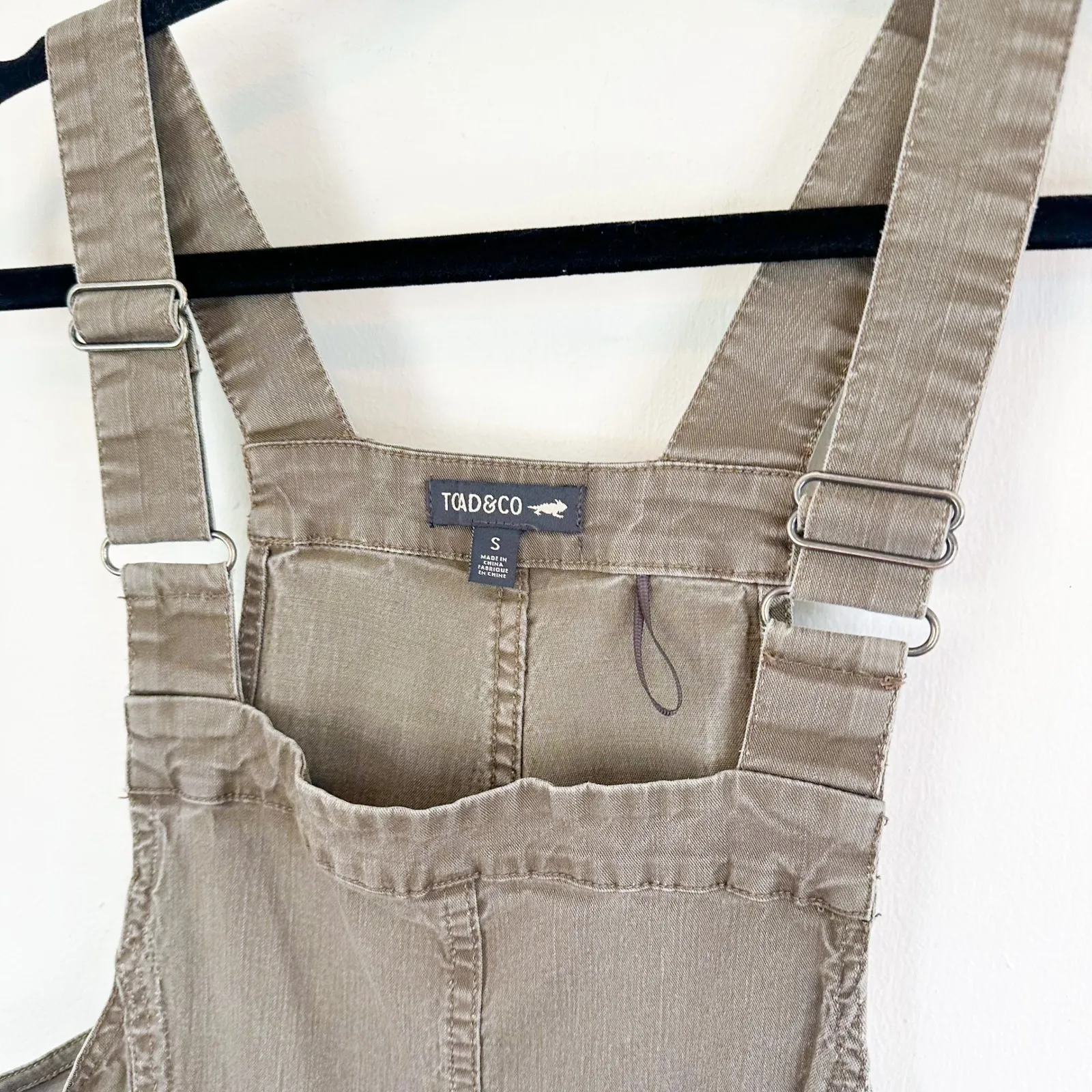Toad‎ & Co | Touchstone Cuffed Organic Cotton Overalls Green Size Small - Image 5