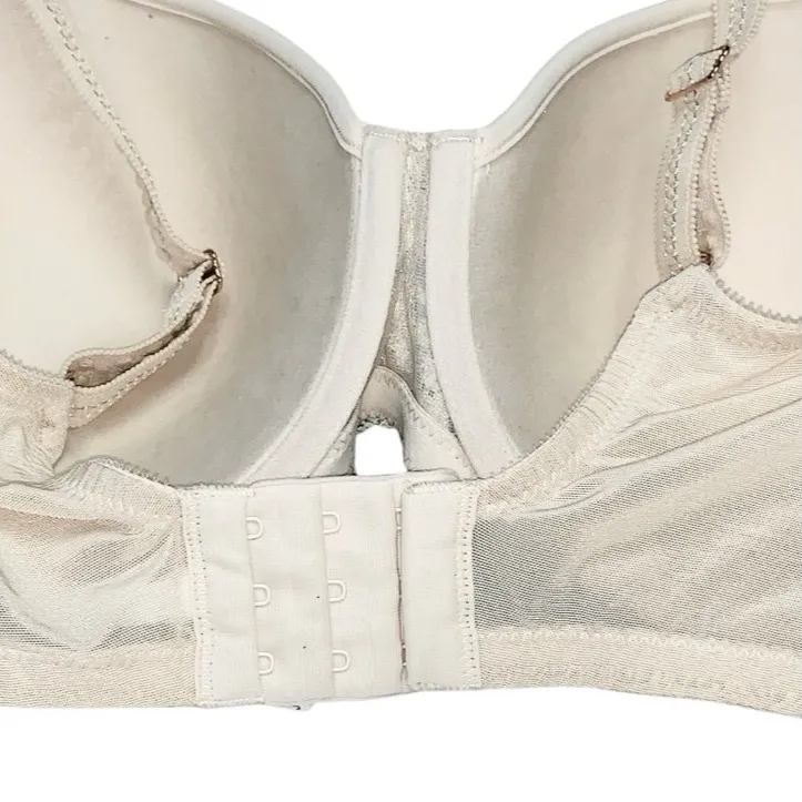 Le Mystere Lace Cream Nude Underwire Lightly Padded Supportive Bra 34DDD/34F Size 34 F / DDD - Image 4