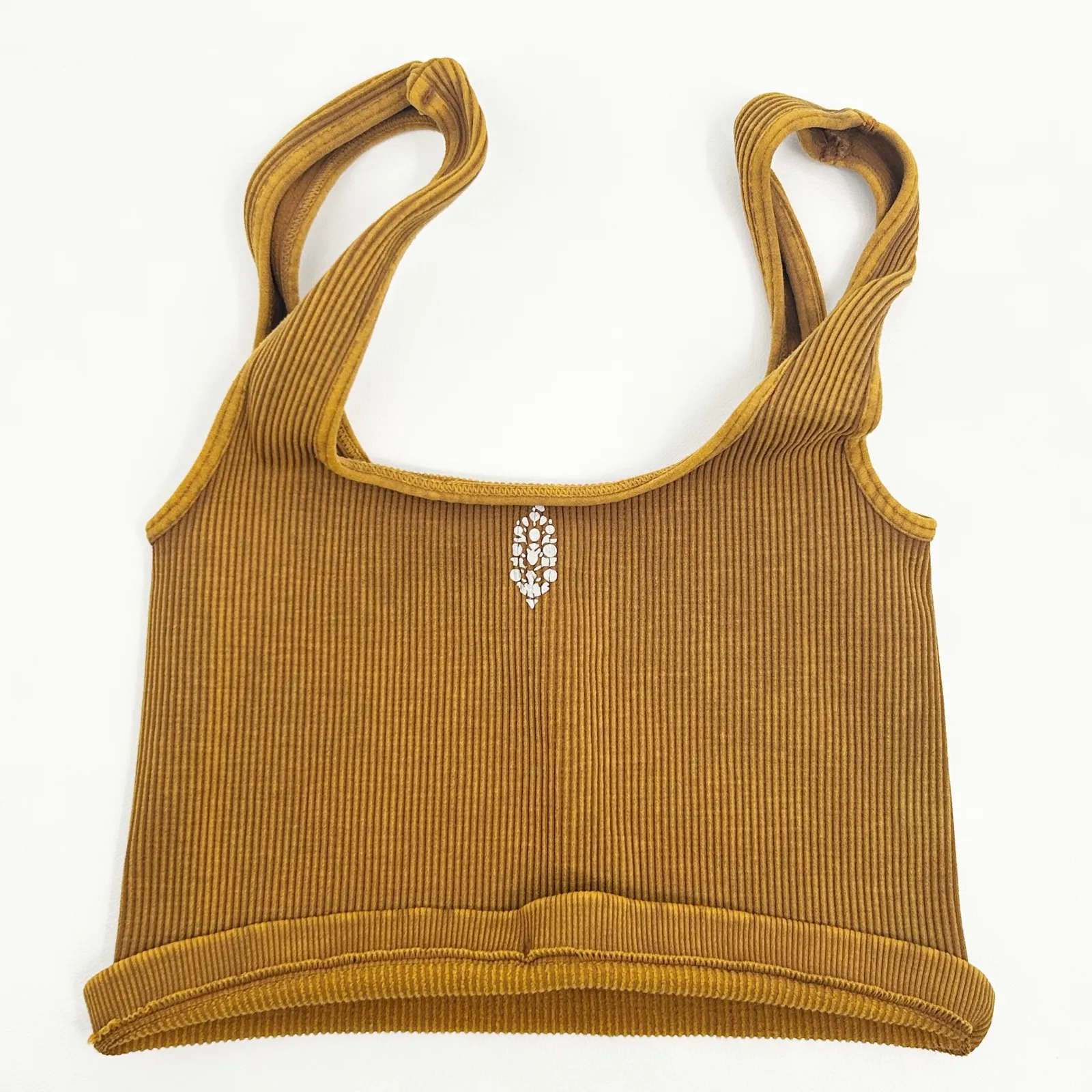 Free People FP Movement Womens Happiness Runs Square Neck Crop Ribbed Tank Top - Image 6