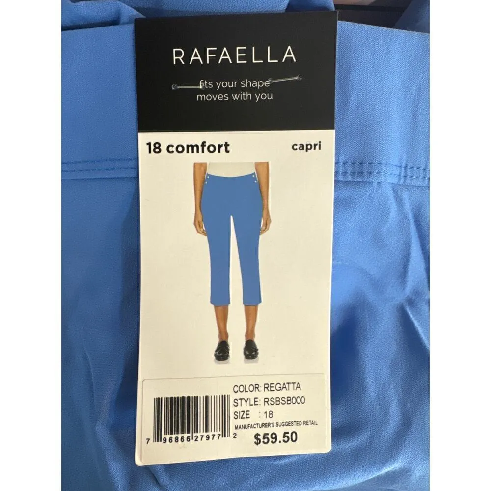 Rafaella Regatta Pull-On Supreme‎ Stretch 18 Comfort Capri Pants Size 18 NWT - Image 7