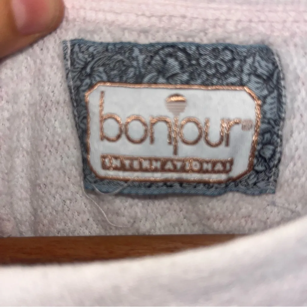 Vintage Bonjour Floral Sweatshirt with “Circa 1990” Embroidered M - Image 4