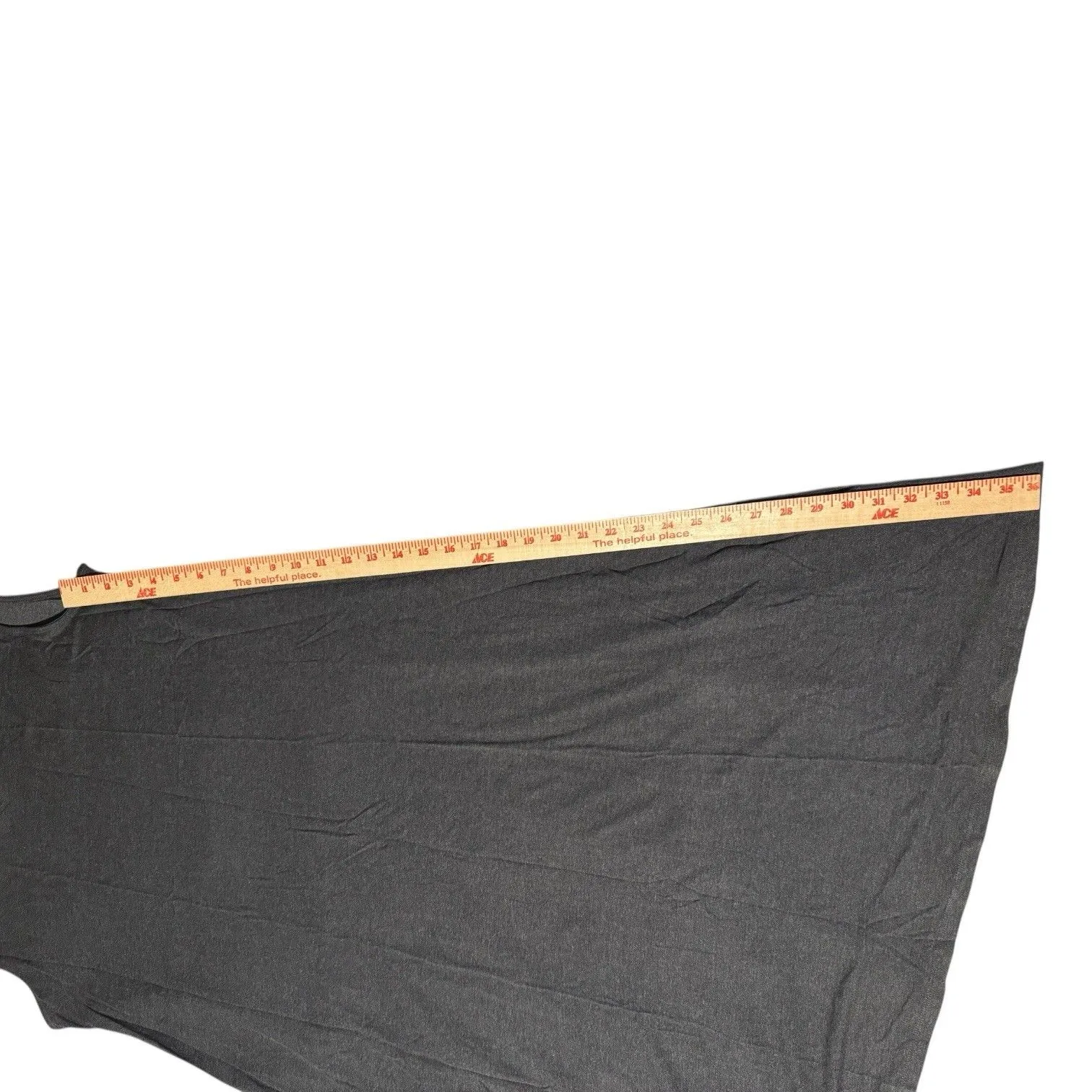 EILEEN FISHER V-NECK TANK DRESS JERSEY MIDI CHARCOAL LRG Stretchy Comfort Women - Image 9