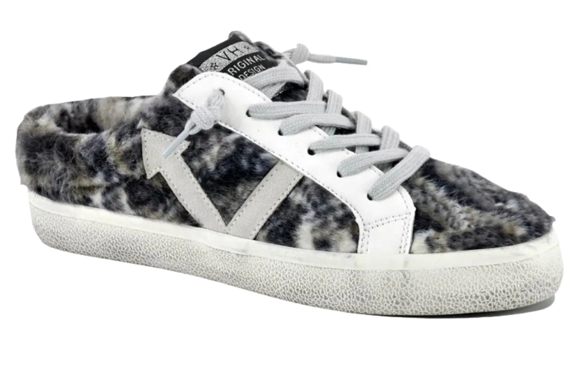 Faux Fur & Leather Mule Sneakers Sz 8 - Image 3