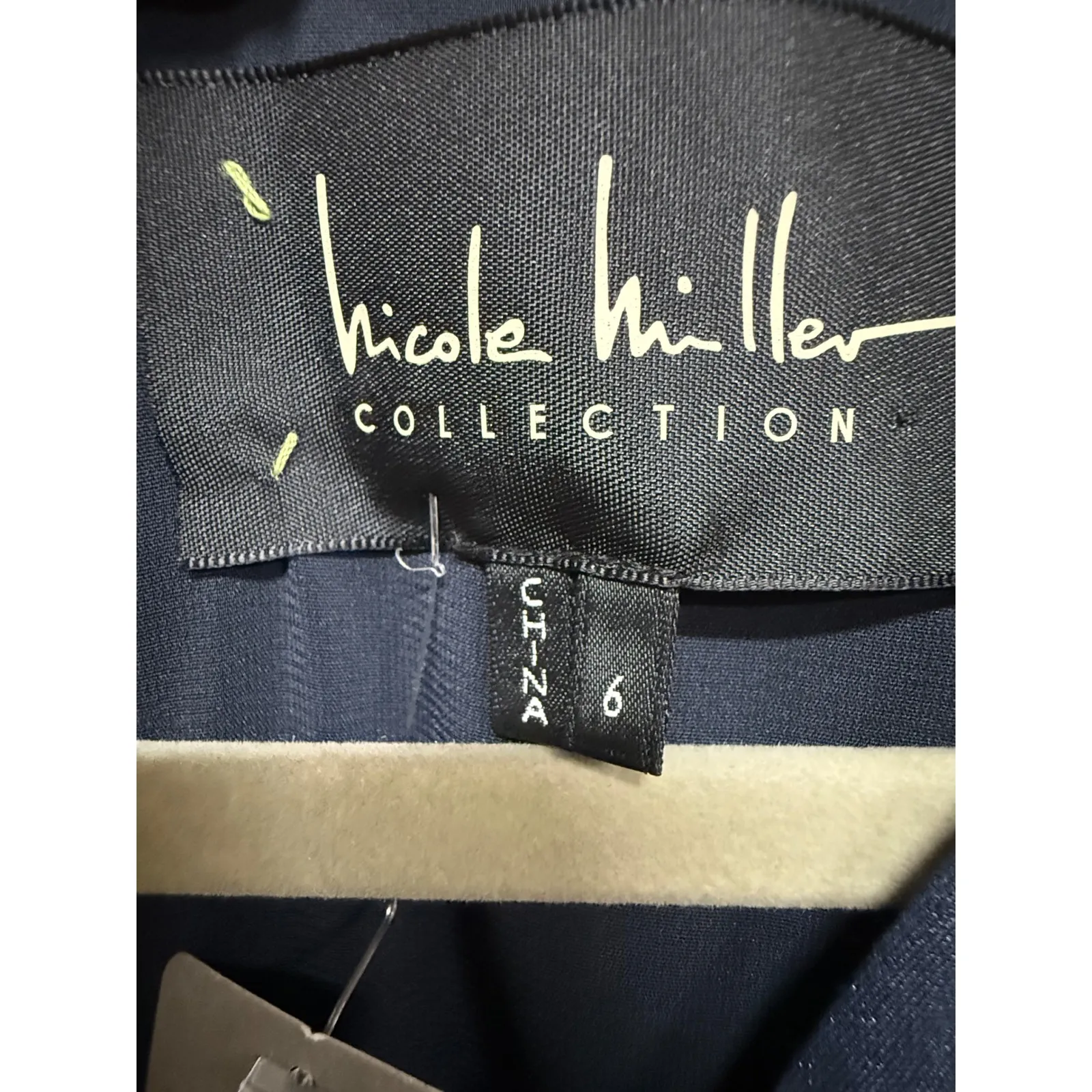 Nicole Miller Navy Body Con Long Sleeve Women Size 6 New with Tags - Image 5