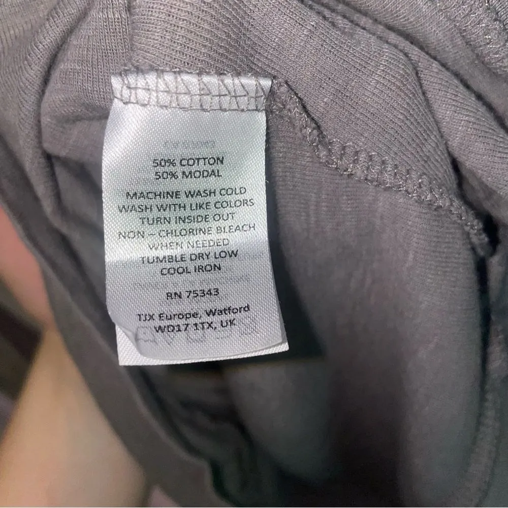 Paraphrase Essential Gray 3/4 Sleeve Dolman Cotton Modal Medium Top - Image 6