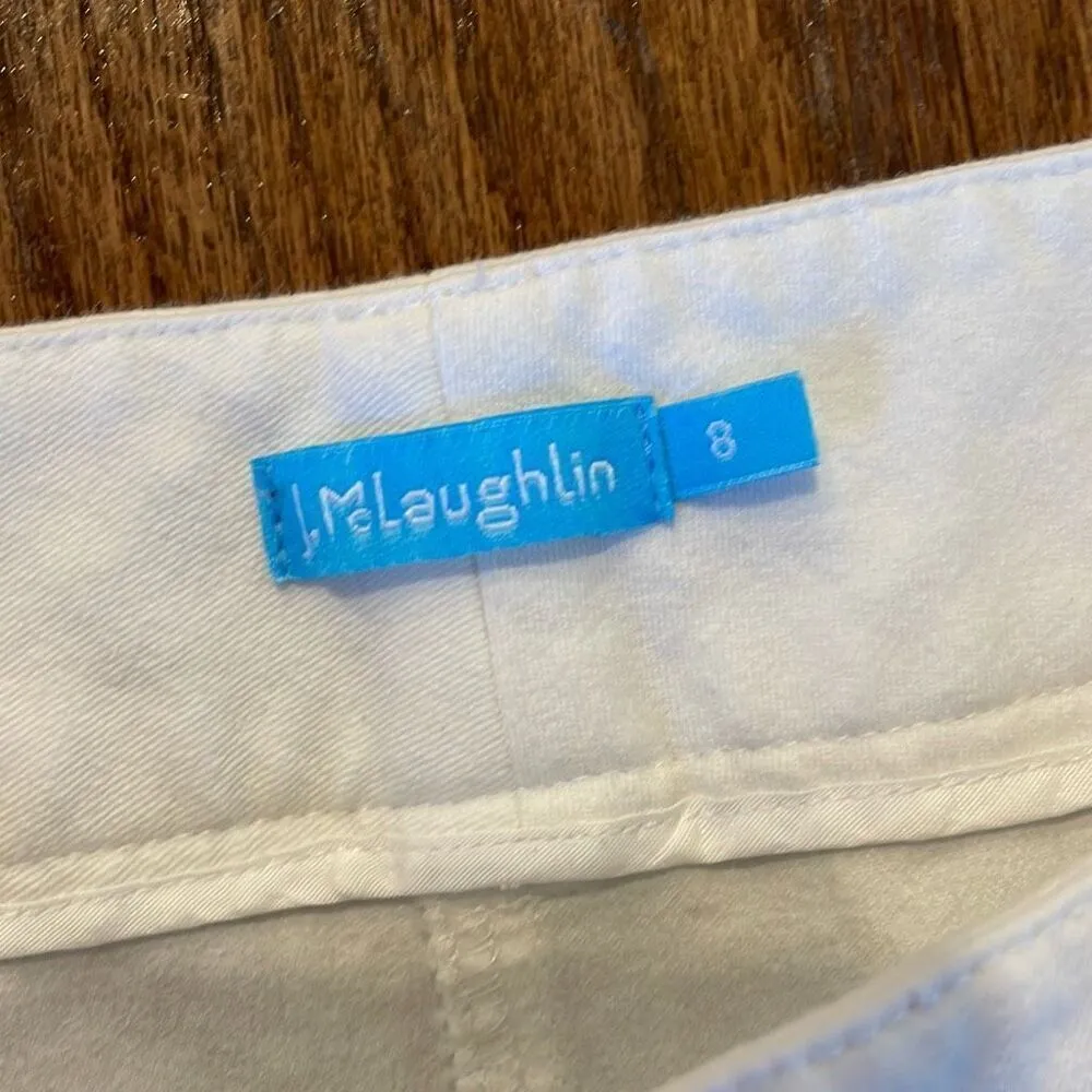 J.McLaughlin white straight leg jeans size 8 - Image 3